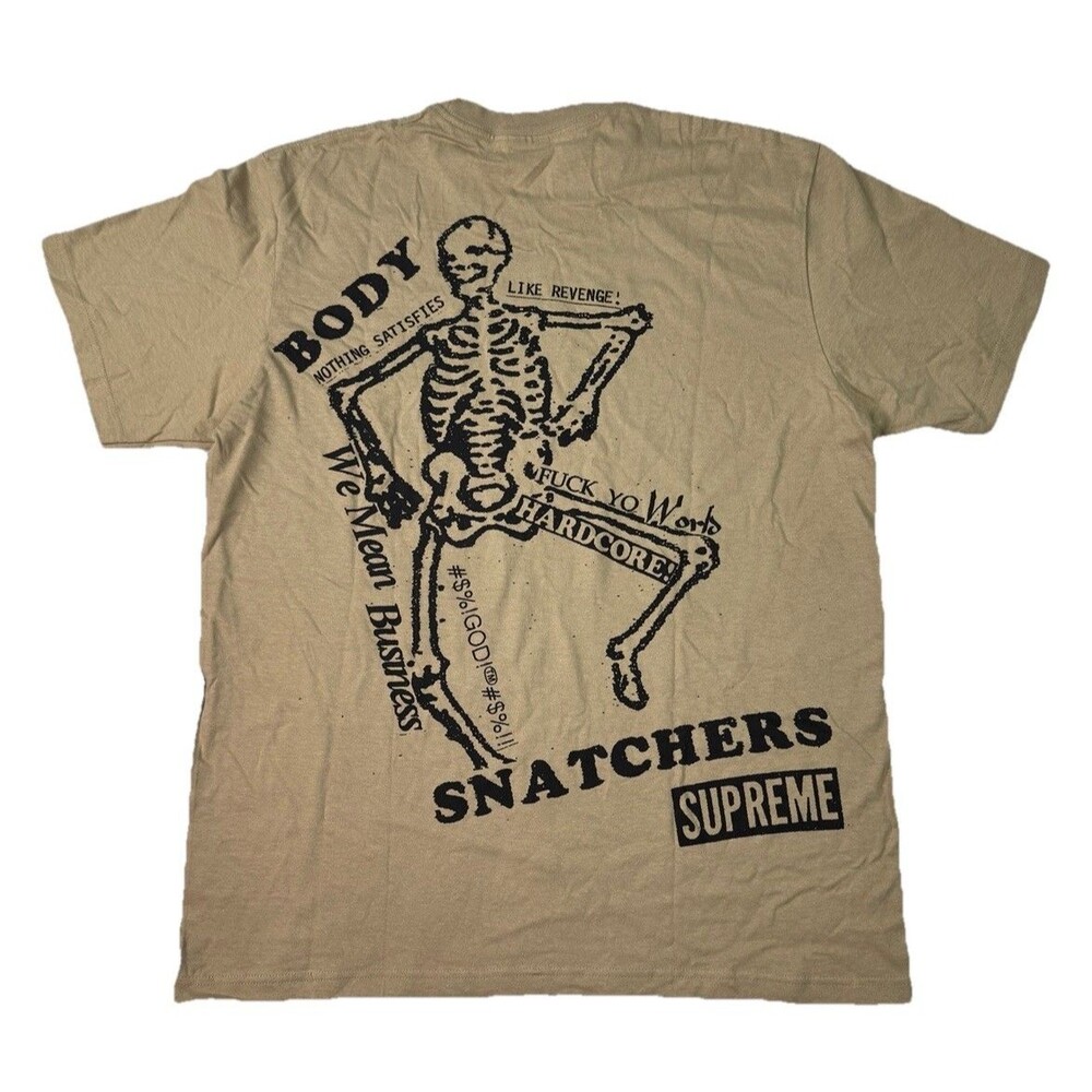Supreme Mens Medium Khaki Short Sleeve Body Snatchers Graphic Tee T-Shirt
